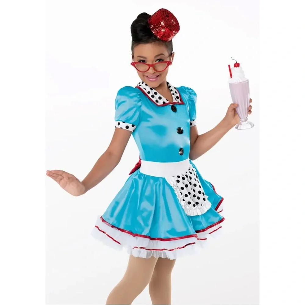 Weissman Retro Diner Waitress Costume Banana Split LC Jazz Character